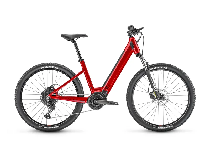 Moustache Off 2 Open Electric Mountain Bike in Metallic Red