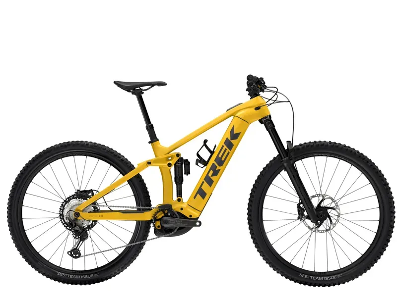Trek Rail 9.8 XT Electric Mountain Bike in Baja Yellow