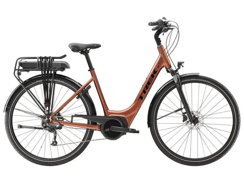 Trek Verve+ 1 Lowstep 500wh Electric Hybrid Bike in Pennyflake