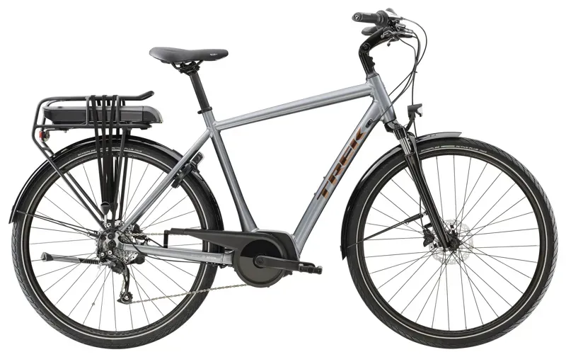 Trek Verve+ 1 Electric Hybrid Bike in Galactic Grey