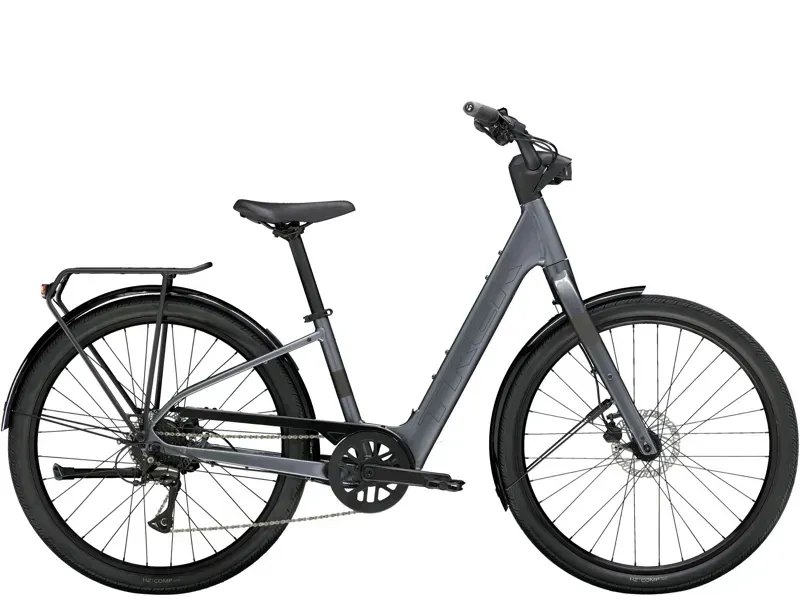 Trek Verve+ 1 Lowstep LT Electric Bike in Galactic Grey