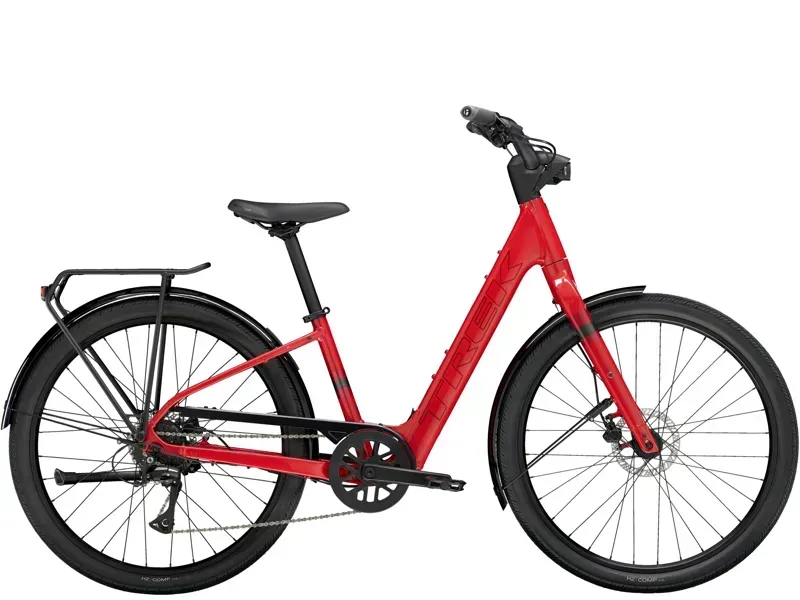 Trek Verve+ 1 Lowstep LT Electric Bike in Viper Red