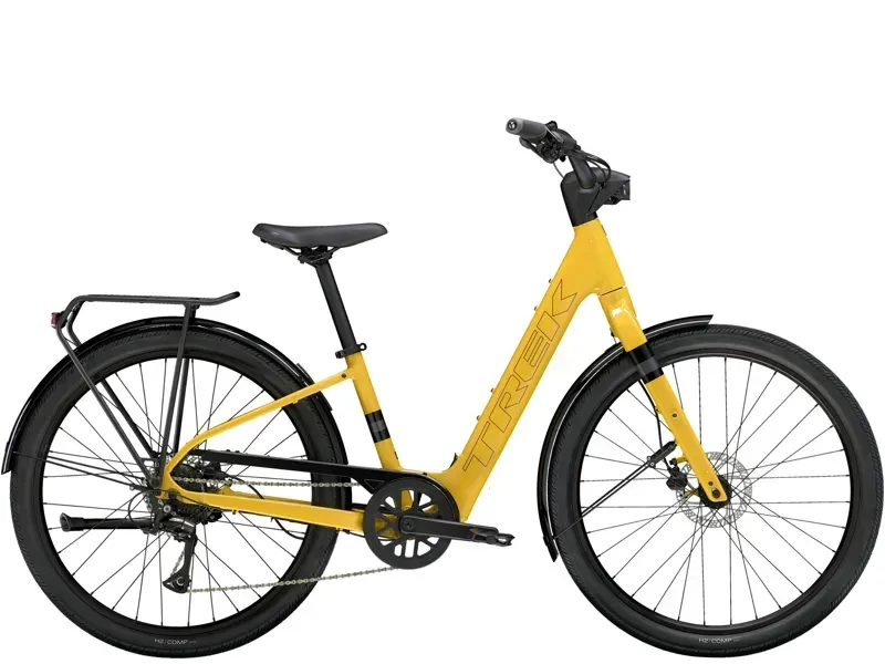 Trek Verve+ 1 Lowstep LT Electric Bike In Baja Yellow