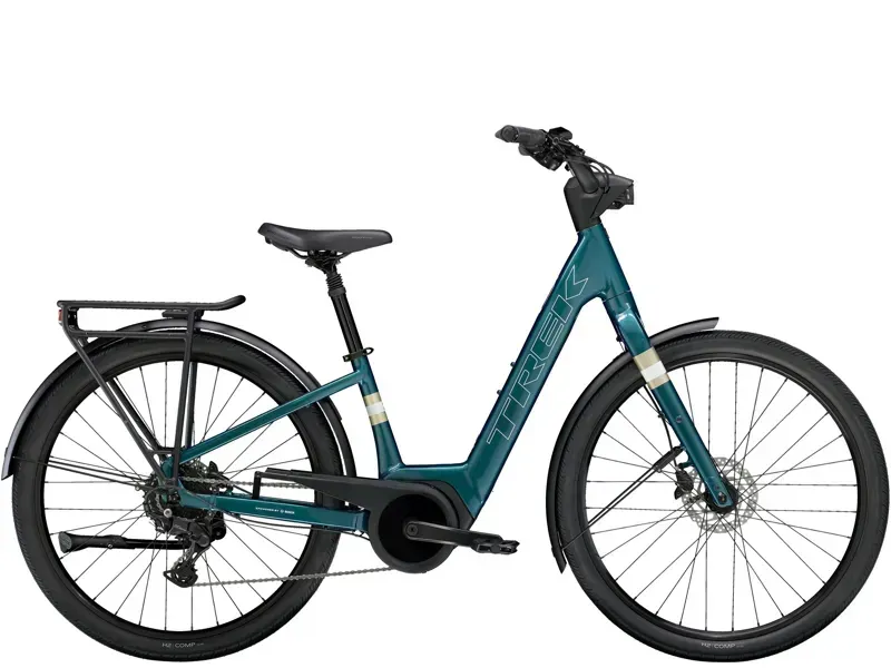 Trek Verve+ 2 Lowstep Electric Hybrid Bike in Dark Aquatic
