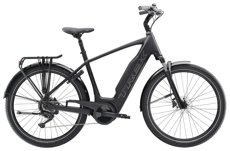 Trek Verve+ 3 800WH Electric Hybrid Bike in Matte Trek Black