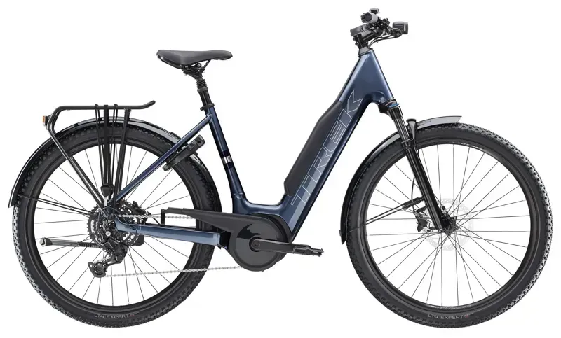 Trek Verve+ 4 Lowstep 725WH Electric Hybrid Bike in Galactic Grey